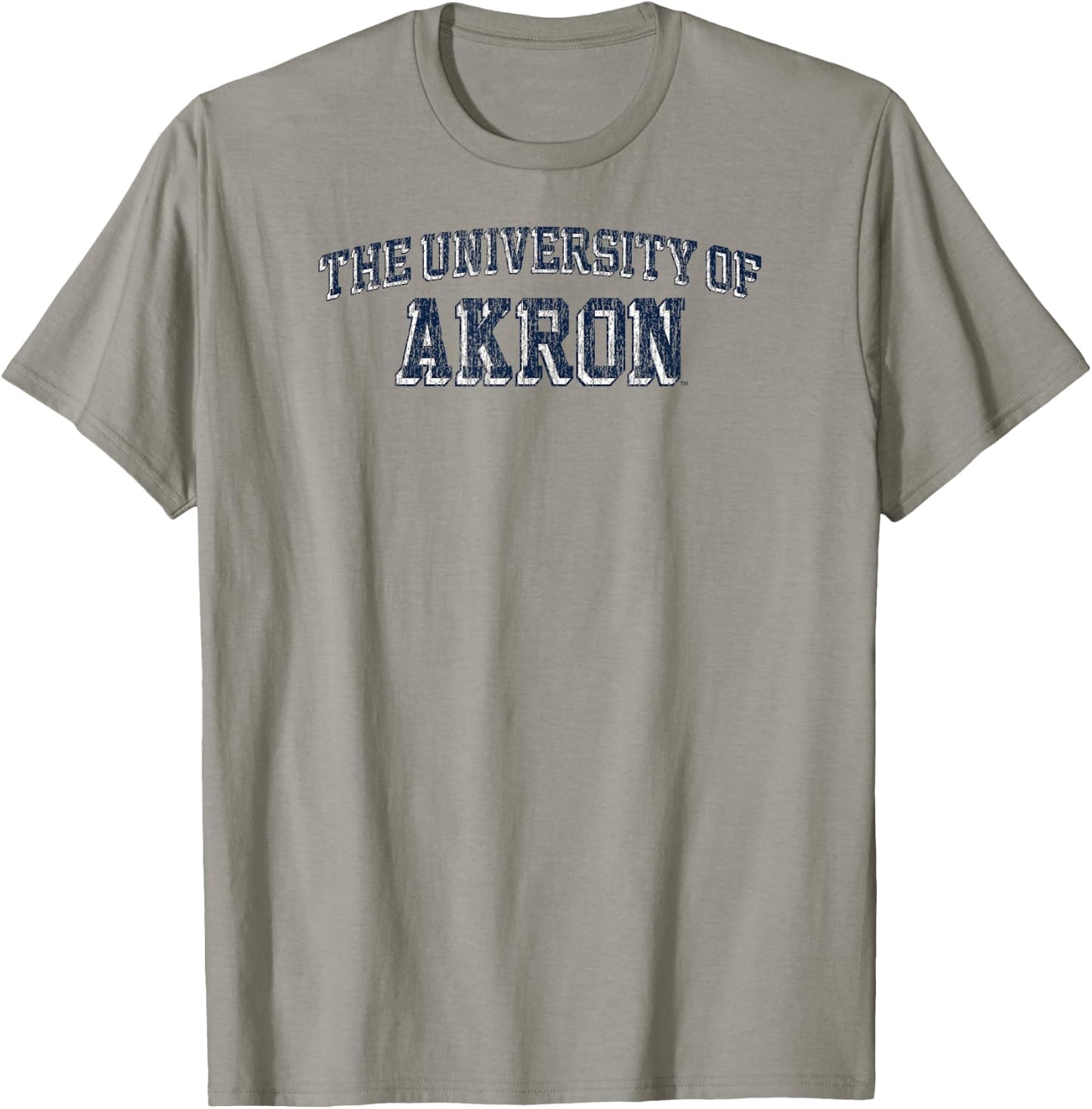 Akron Zips Retro Arch Gray Officially Licensed T-Shirt - T-Shirt | Sand