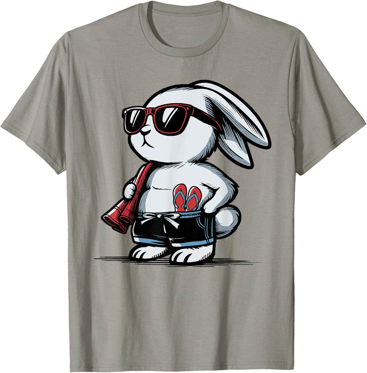 Beach Rabbit Bunny Beach-Goer Summer Men Women Girls Kids T-Shirt - T-Shirt | Sand