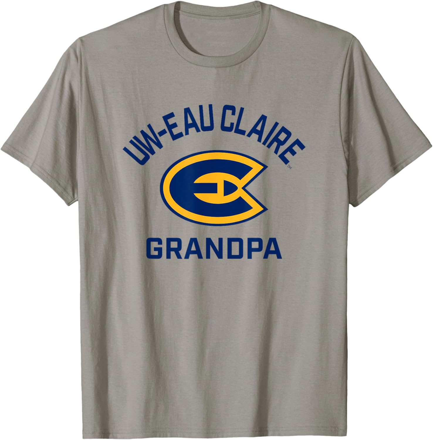 University of Wisconsin-Eau Claire Blugolds Arched Grandpa T-Shirt - T-Shirt | Sand