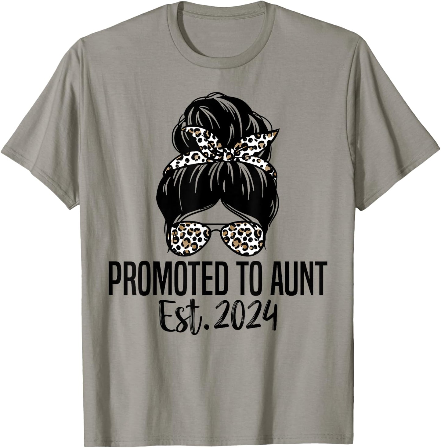 Promoted To Aunt Est. 2024 First Time New Aunt T-Shirt - T-Shirt | Sand