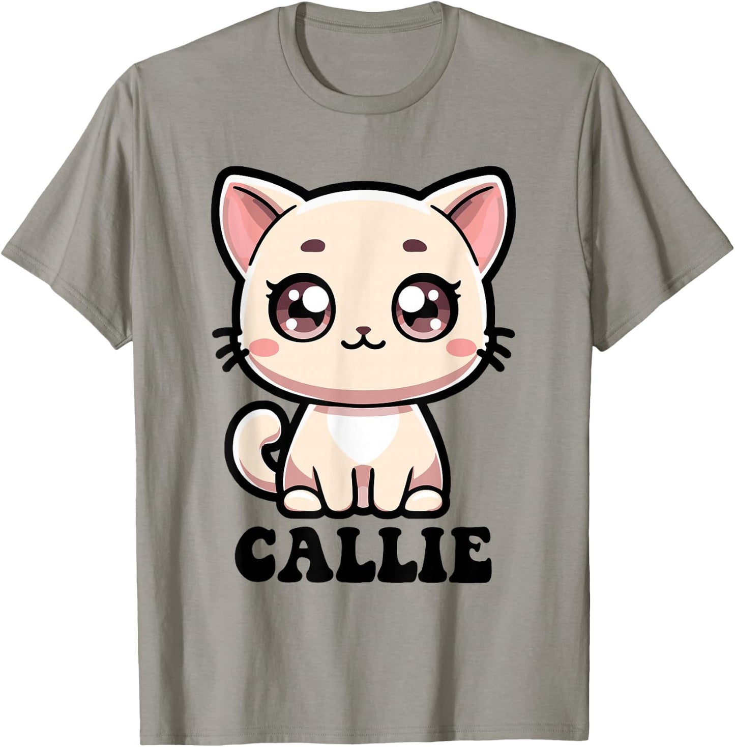 Callie Cute Kitty Cat Design for Girls Name Callie T-Shirt - T-Shirt | Sand