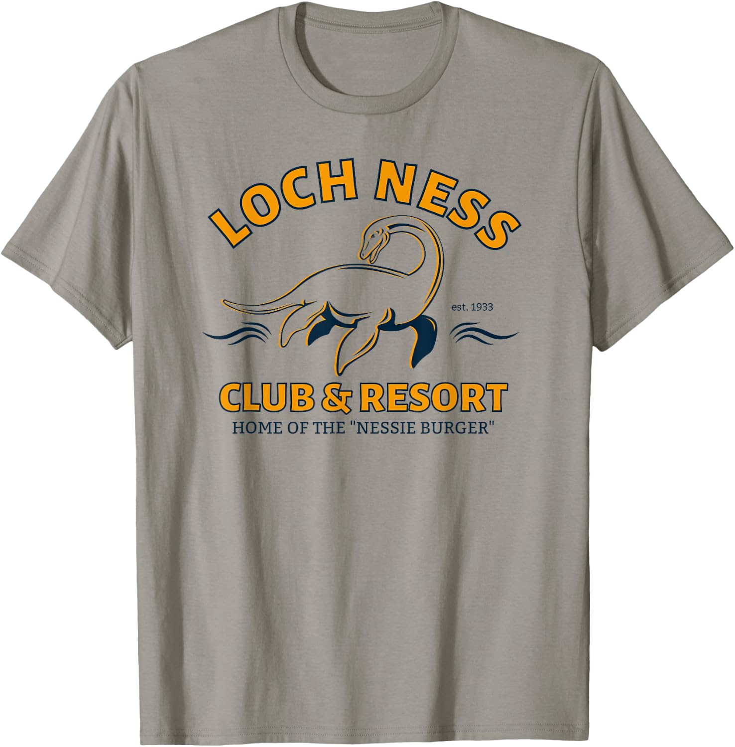 Loch Ness Monster, Club & Resort, Scotland Legends T-Shirt - T-Shirt | Sand