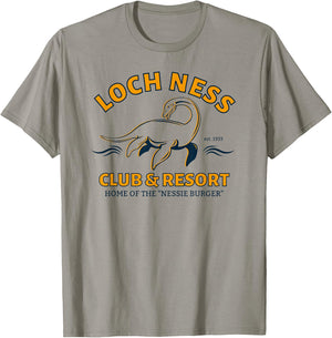 Loch Ness Monster, Club & Resort, Scotland Legends T-Shirt - T-Shirt | Sand