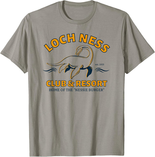 Loch Ness Monster, Club & Resort, Scotland Legends T-Shirt - T-Shirt | Sand
