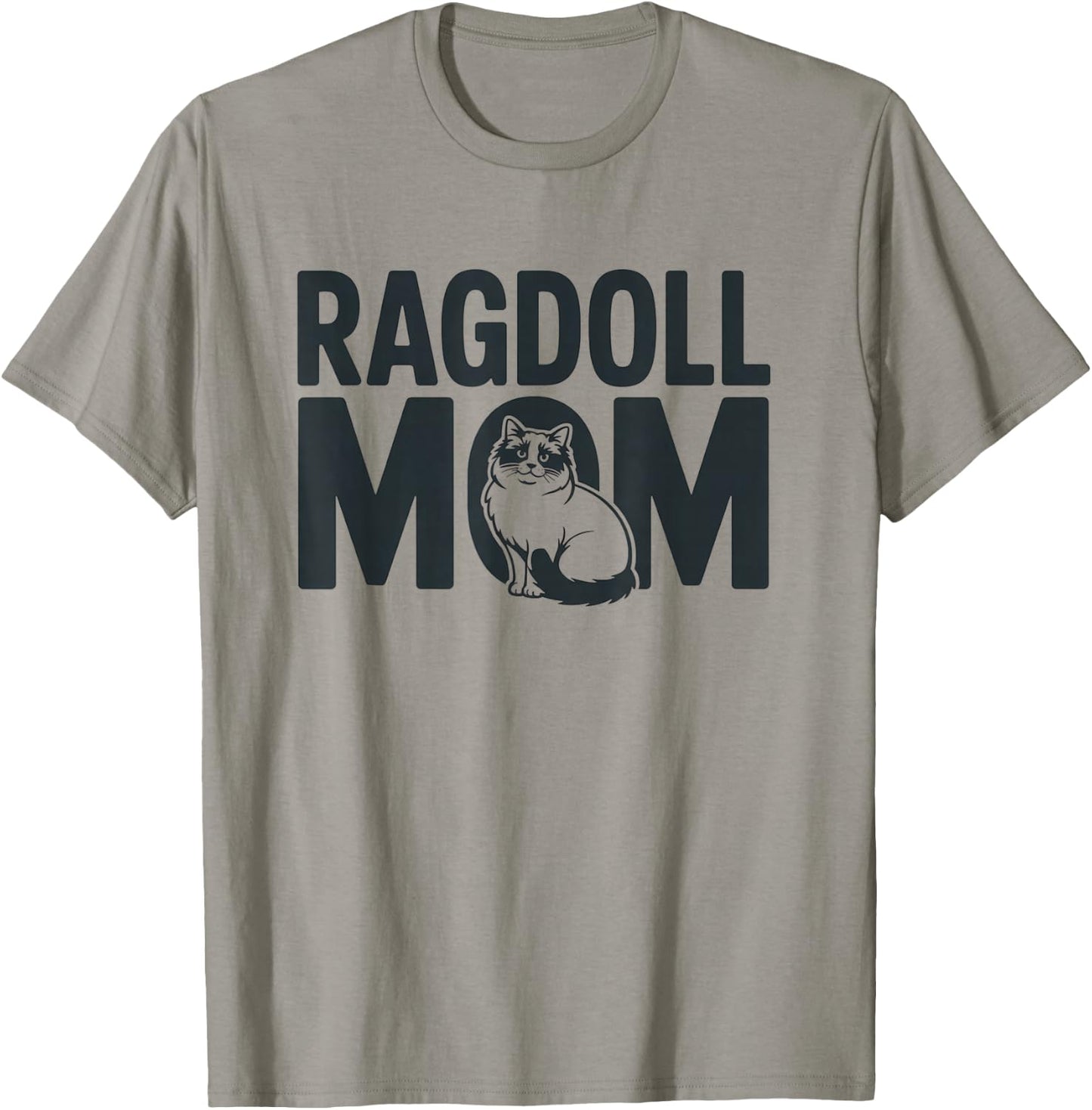 Elegant Ragdoll Cat Mom Design for Cat Enthusiasts T-Shirt - T-Shirt | Sand