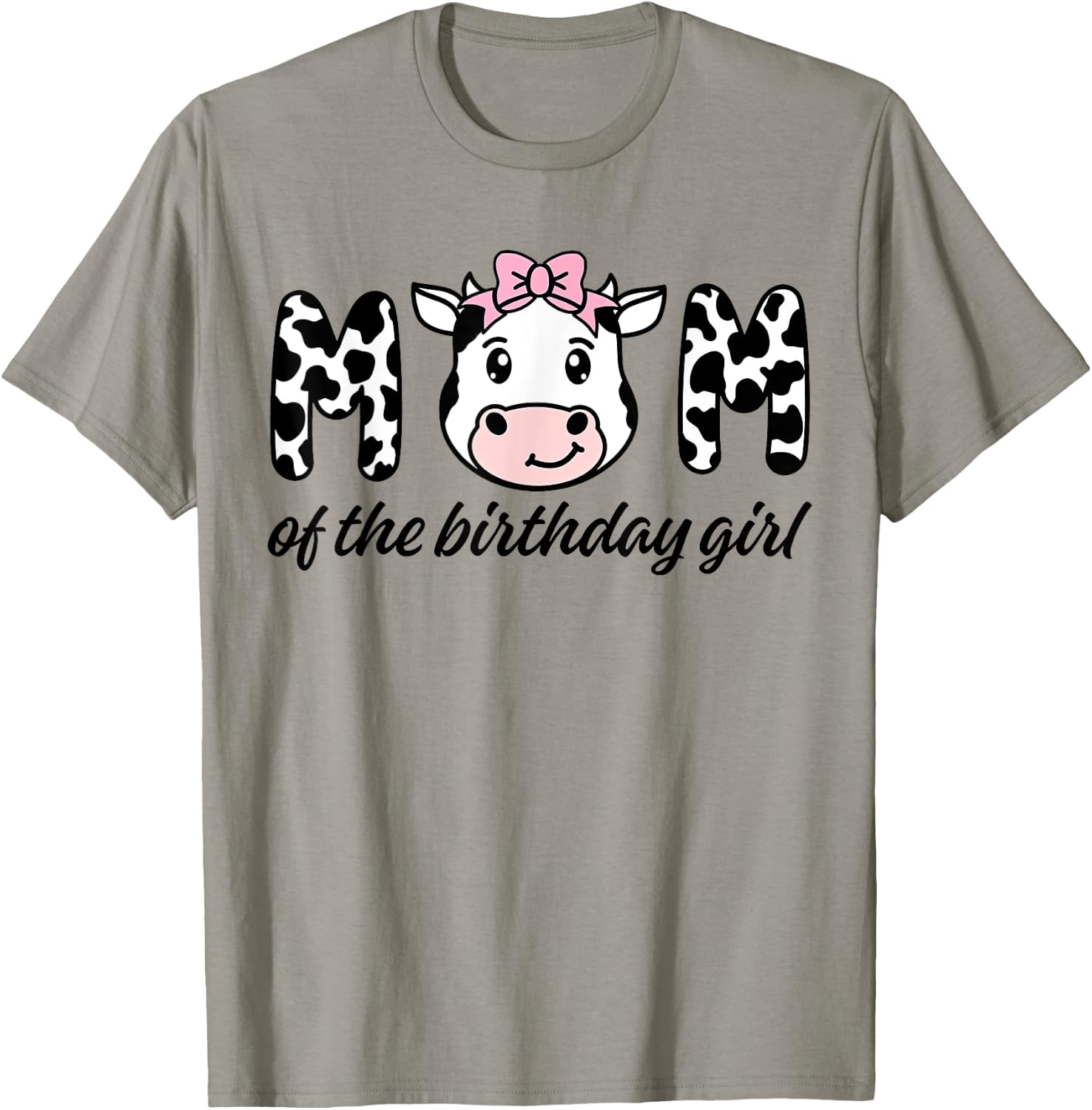 Cow Mom Birthday Family Matching Mothers Day Boy Girl Farm T-Shirt - T-Shirt | Sand