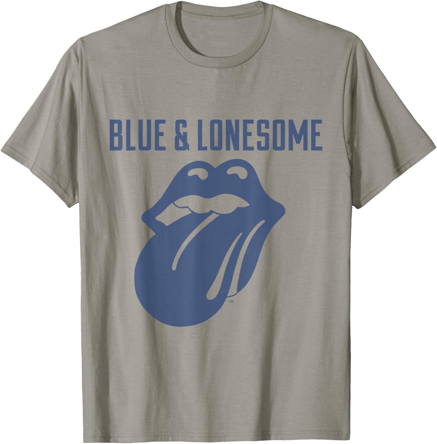 Rolling Stones 72 Logo Blue & Lonesome Vintage White T-Shirt - T-Shirt | Sand