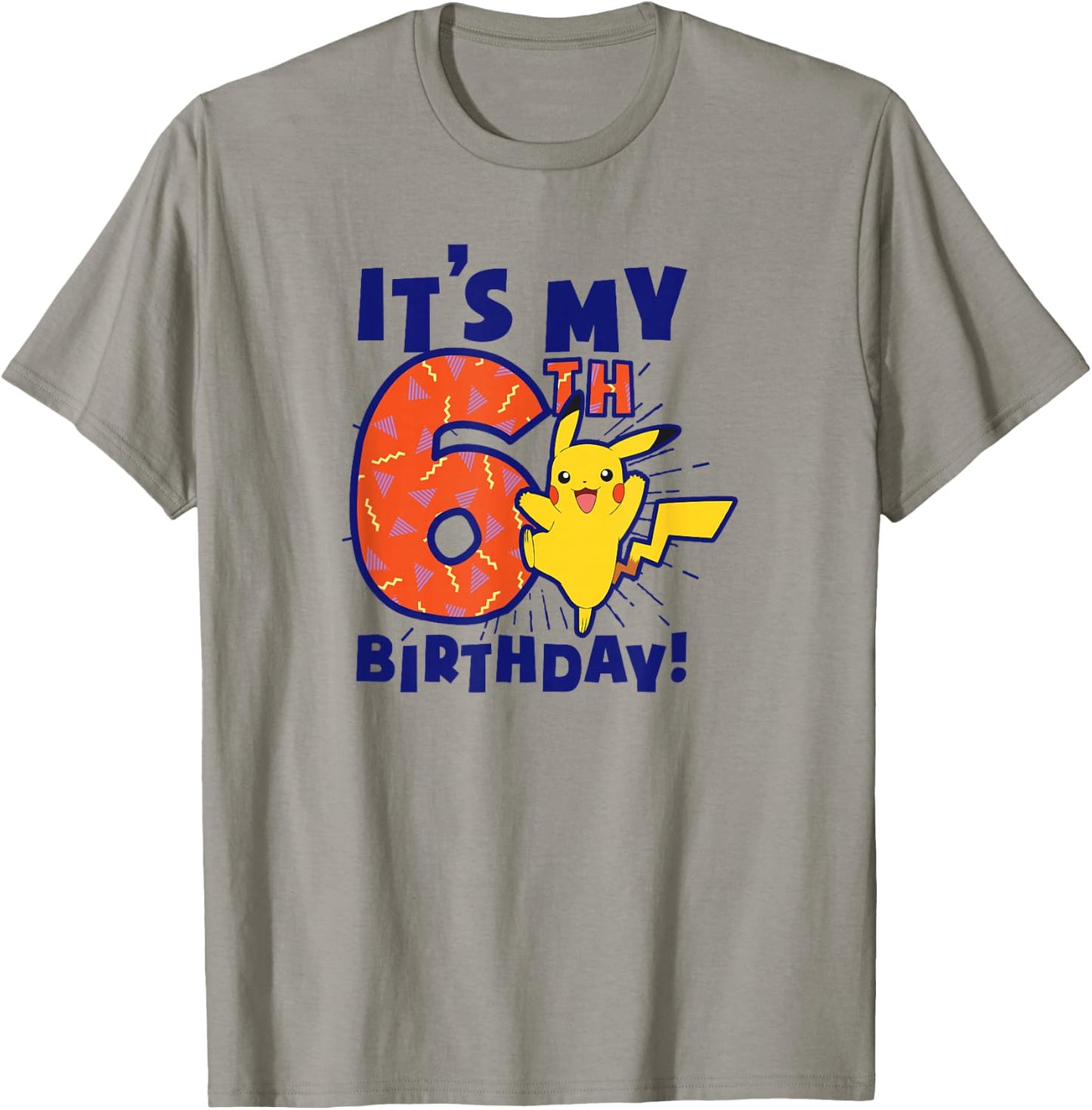 Pokémon Pikachu It's My 6th Birthday Awesome Celebration T-Shirt - T-Shirt | Sand