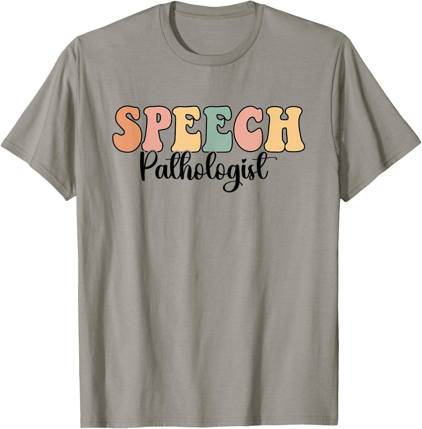 Groovy Speech Therapy Speech Language Pathologist Therapist T-Shirt - T-Shirt | Sand