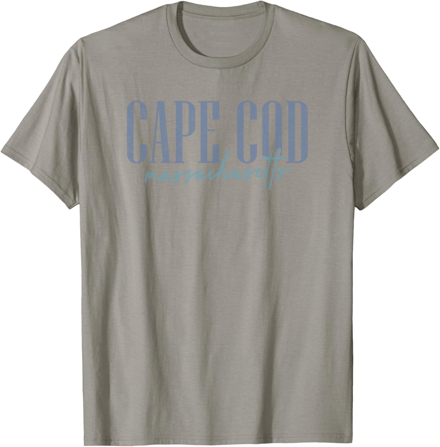 Vintage Cape Cod Massachusetts Retro Throwback Script T-Shirt - T-Shirt | Sand