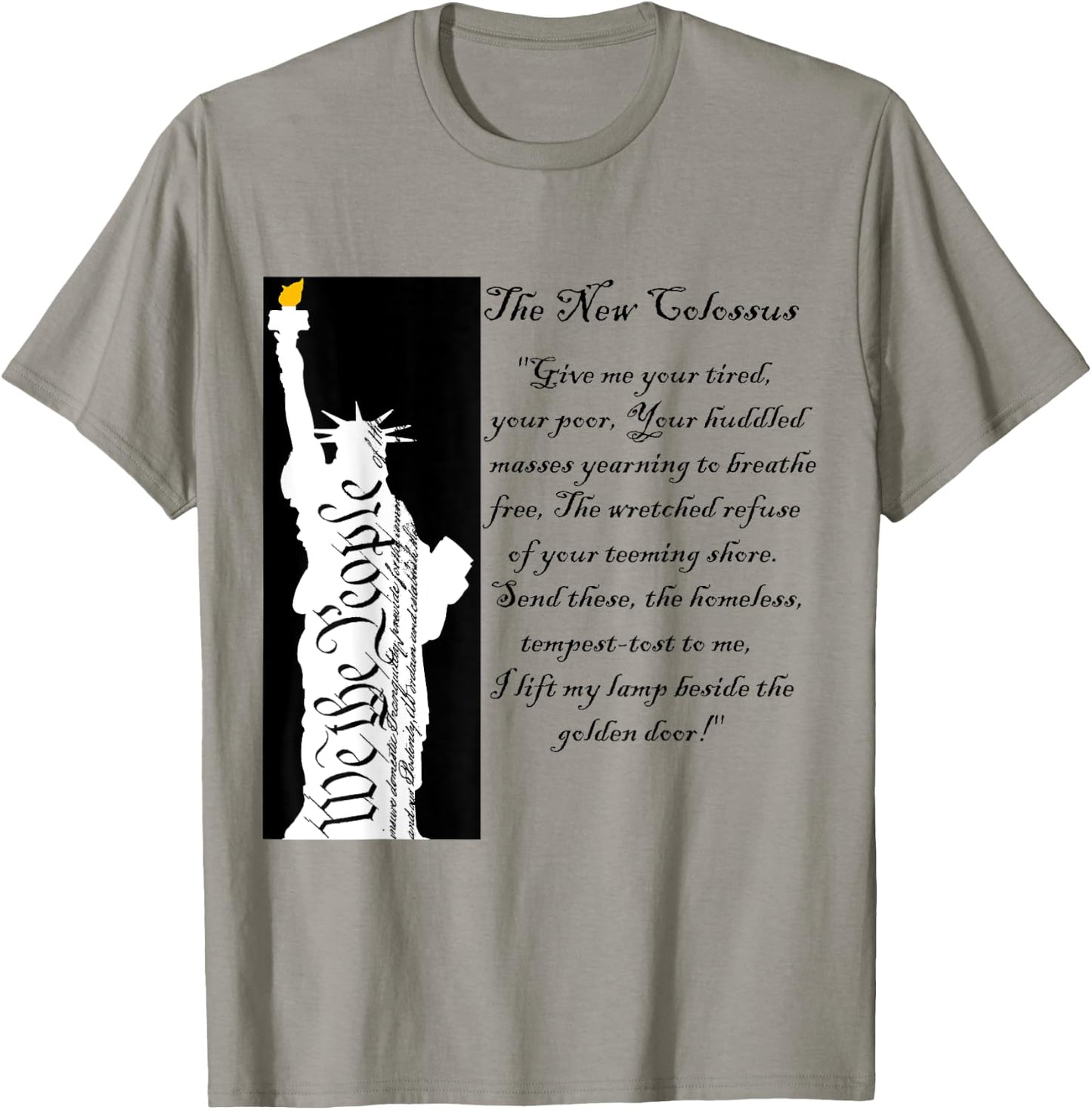 Statue of Liberty - immigrants melting pot refugees love T-Shirt - T-Shirt | Sand