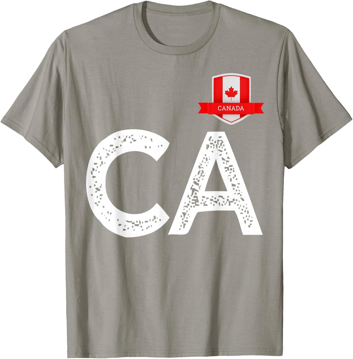 Canada Human-Flag C and Letter A Canadian T-Shirt - T-Shirt | Sand