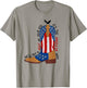 We'll Put A Boot in Your Ass Western Cowgirl 4th of July T-Shirt - T-Shirt | Sand