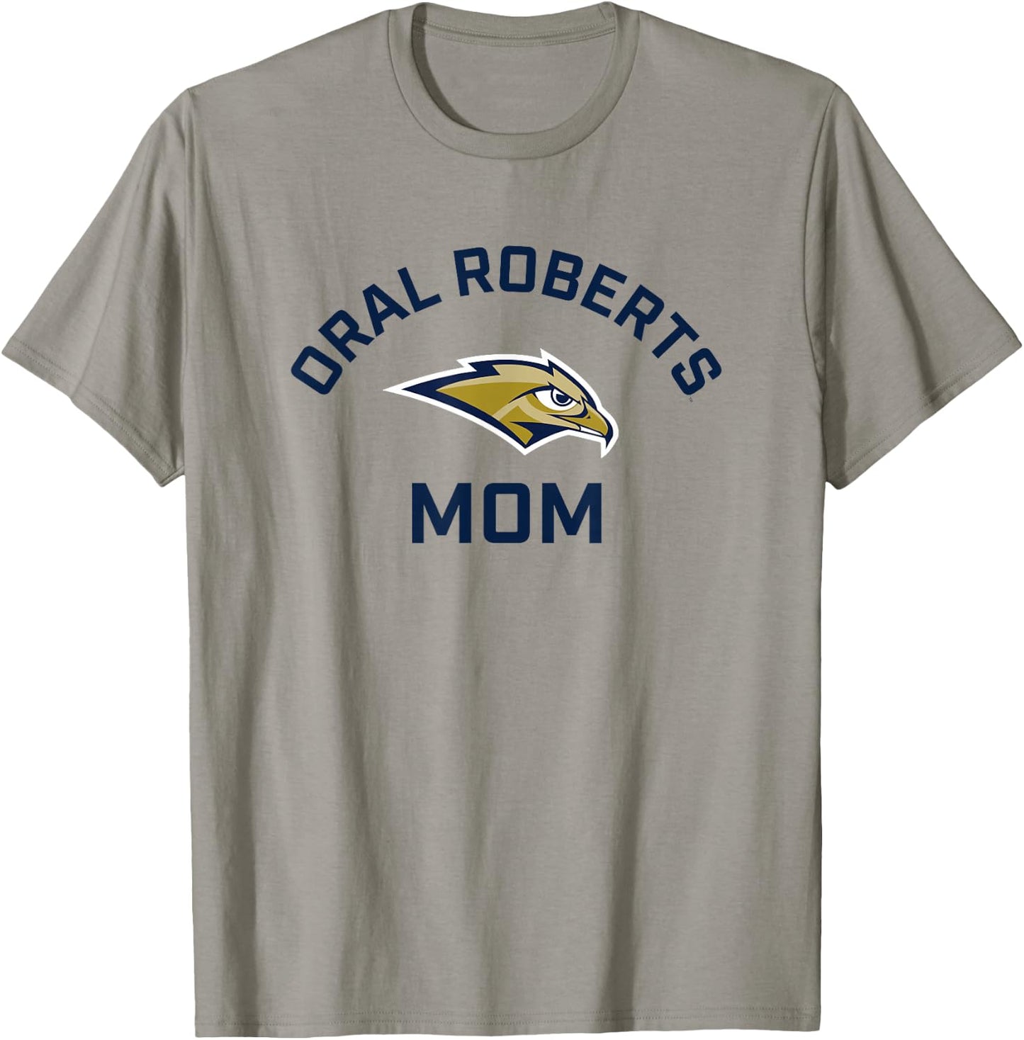 Oral Roberts University ORU Golden Eagles Arched Mom T-Shirt - T-Shirt | Sand