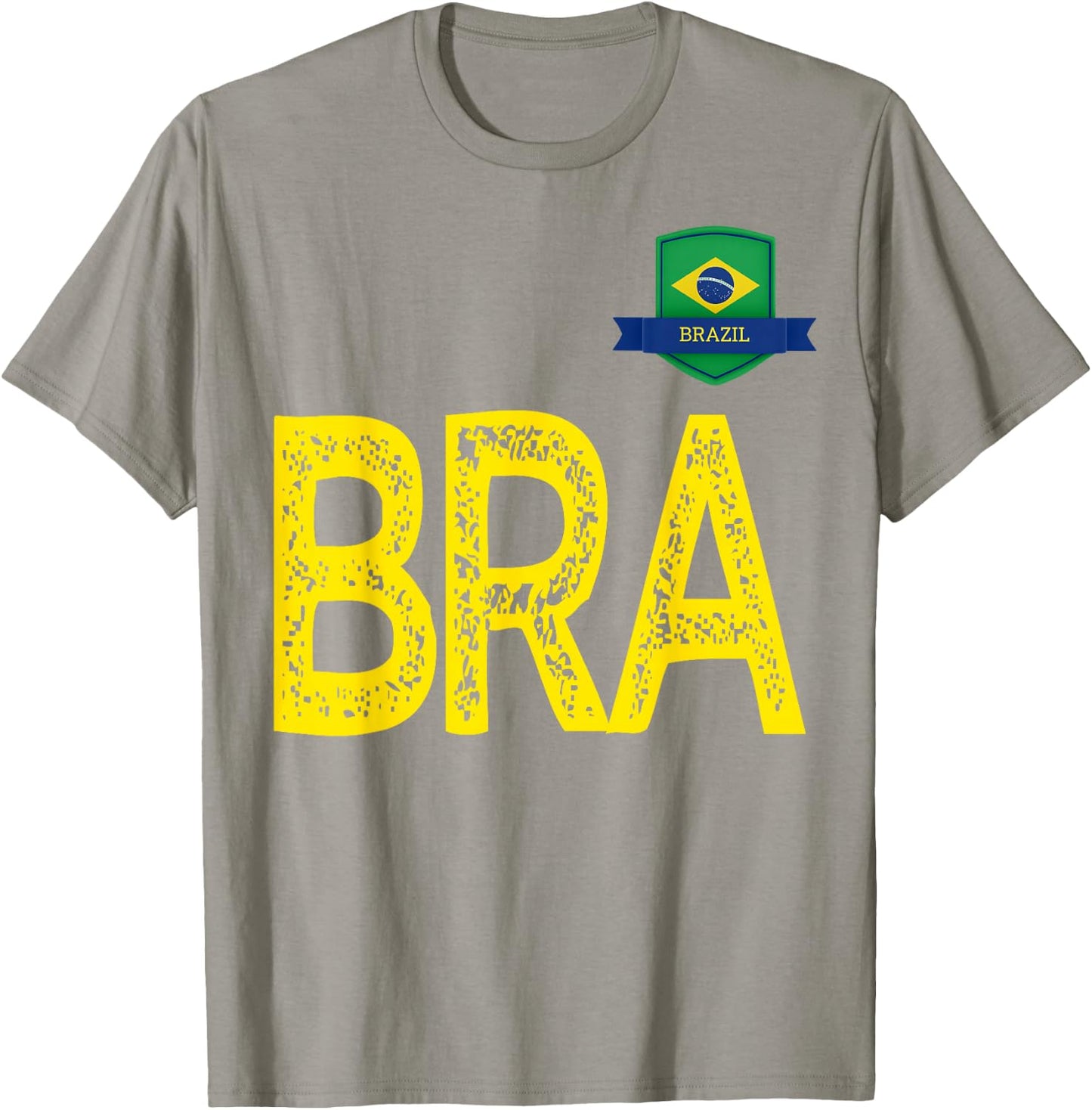 Brazil Human Flag Letter B and Letter R and A Brazil T-Shirt - T-Shirt | Sand
