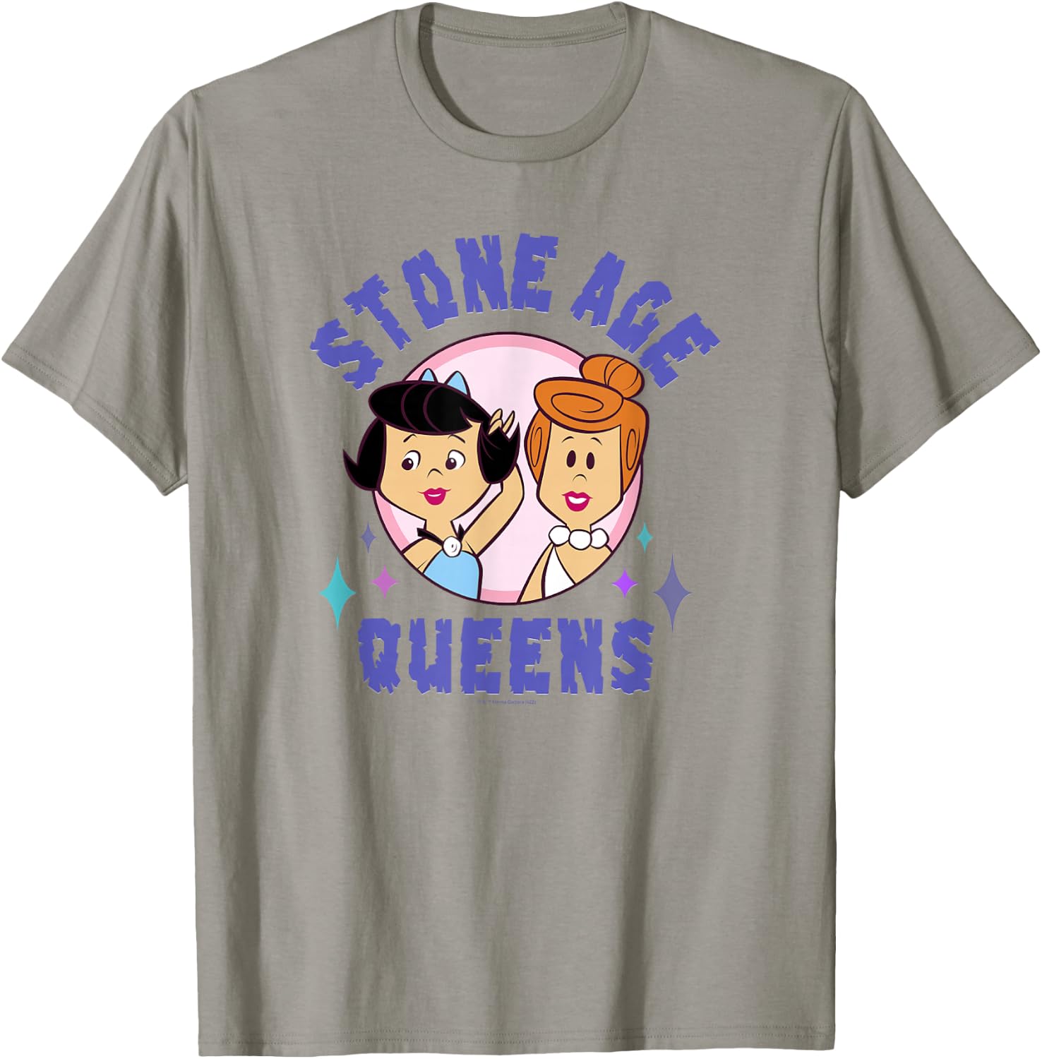 The Flintstones Wilma & Betty Stone Age Queens Retro Cartoon T-Shirt - T-Shirt | Sand