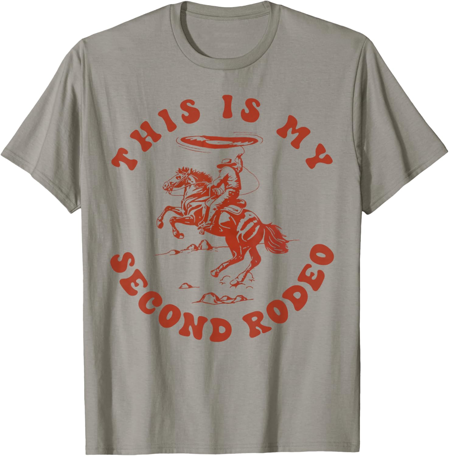 This Is My Second Rodeo Funny Cowboy Retro T-Shirt - T-Shirt | Sand