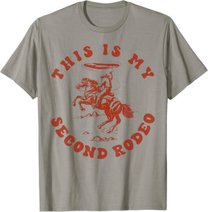 This Is My Second Rodeo Funny Cowboy Retro T-Shirt - T-Shirt | Sand
