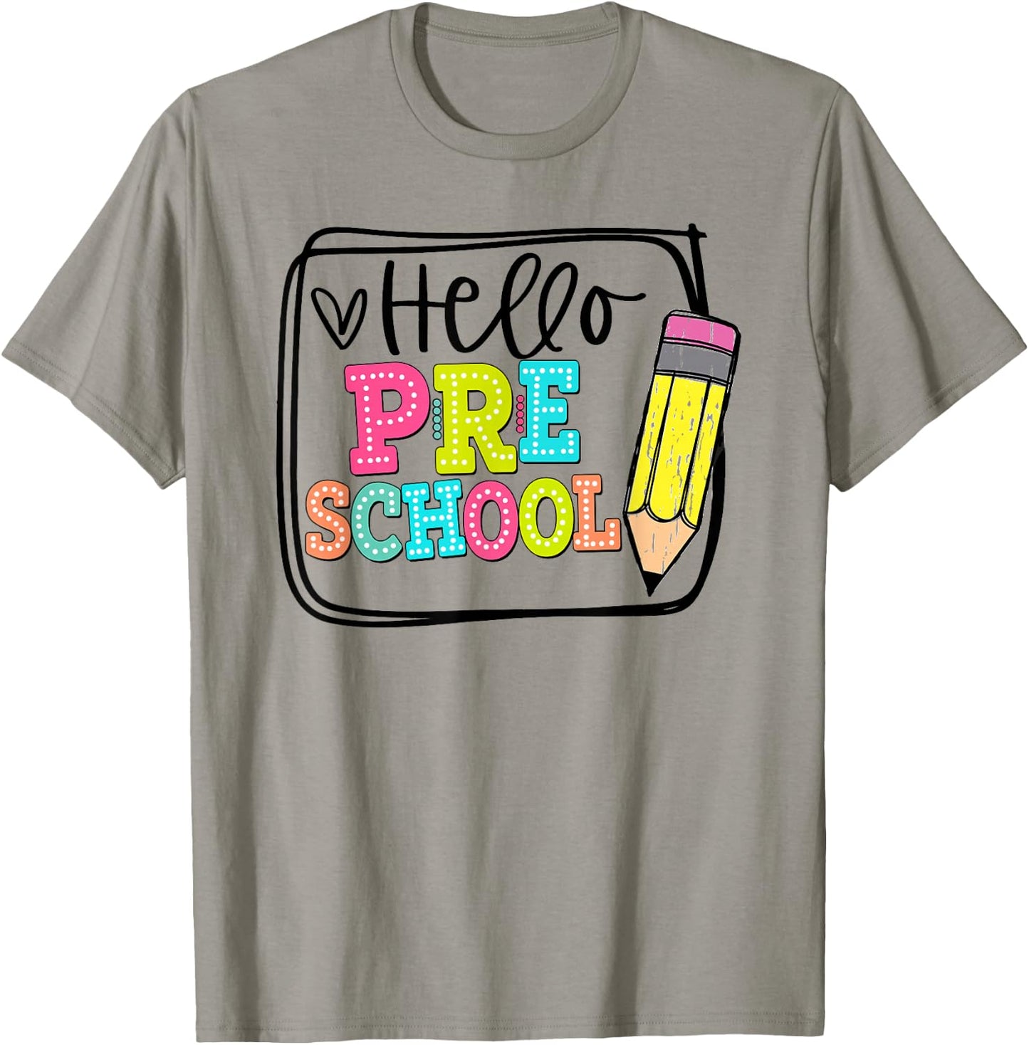 Hello preschool Team Pre-K Teacher Kids Back to School T-Shirt - T-Shirt | Sand