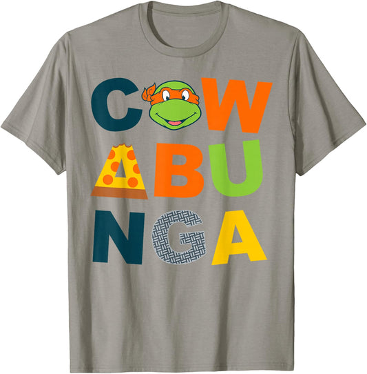 Teenage Mutant Ninja Turtles Cowabunga Large Lettered T-Shirt - T-Shirt | Sand