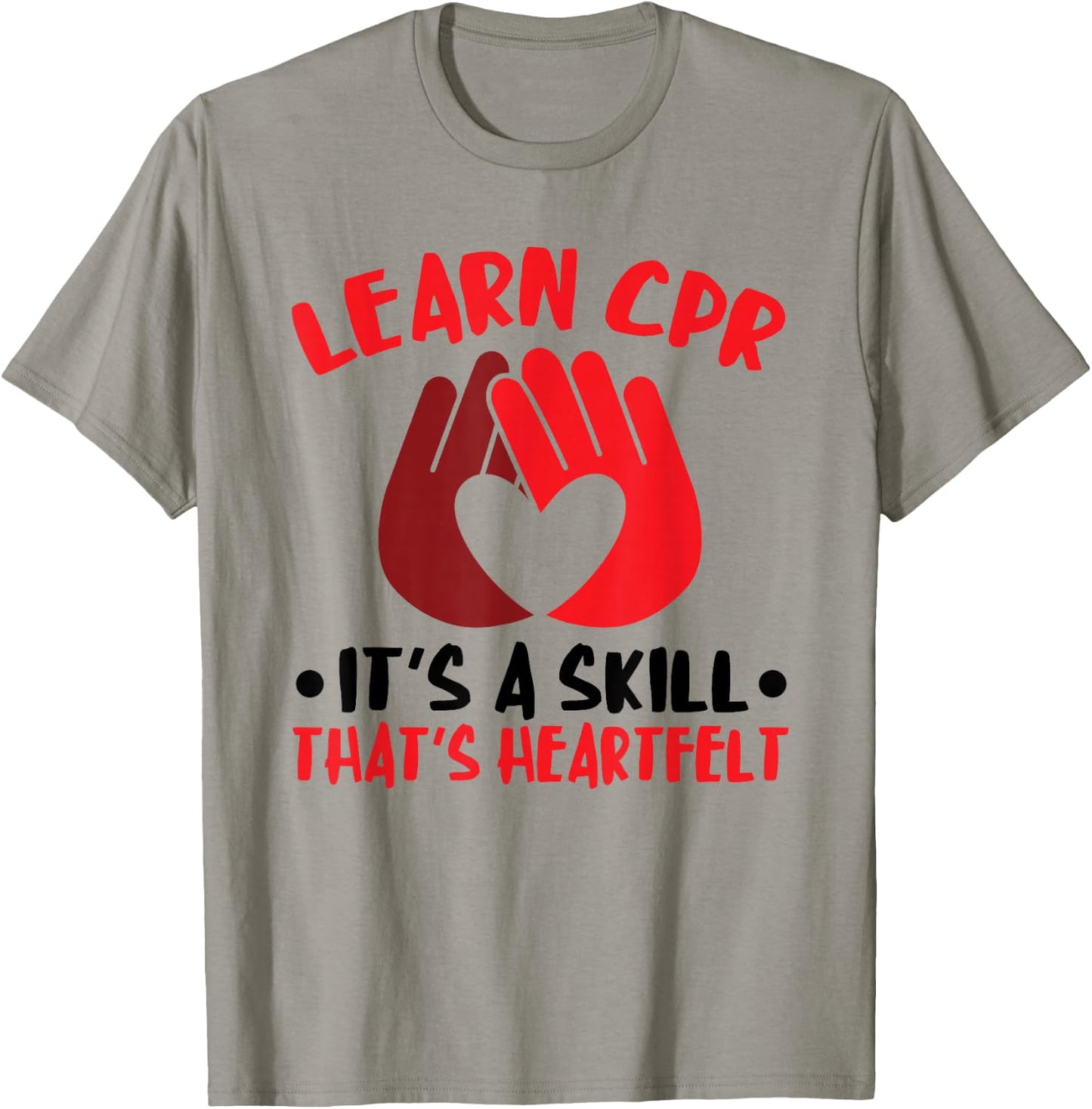 CPR Instructor AED Instructor Heartfelt Skill CPR Trainer T-Shirt - T-Shirt | Sand