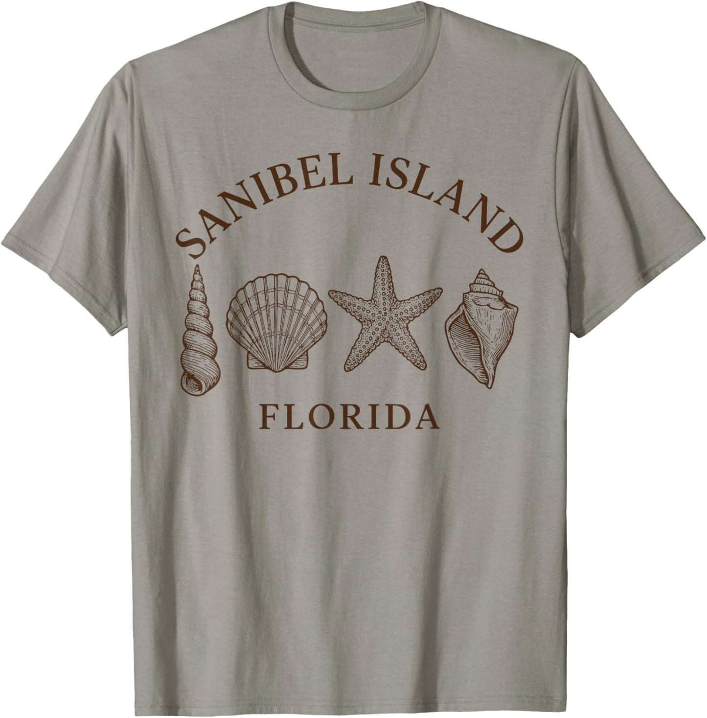 Sanibel Island Florida Seashell Beach Vacation Shelling T-Shirt - T-Shirt | Sand