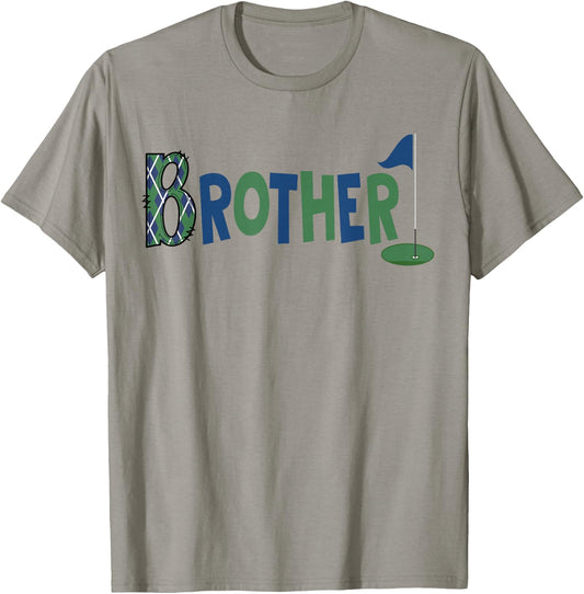 Brother of The Birthday Boy Hole in One Golf Sport Matching T-Shirt - T-Shirt | Sand