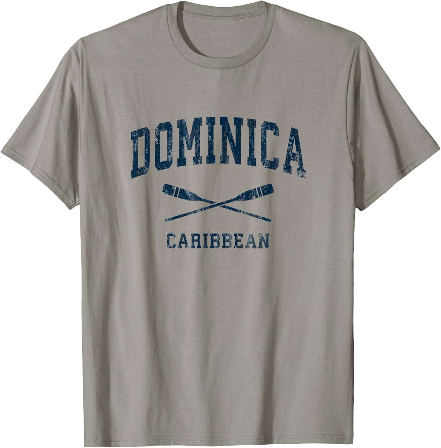 Dominica Vintage Nautical Paddles Sports Oars T-Shirt - T-Shirt | Sand