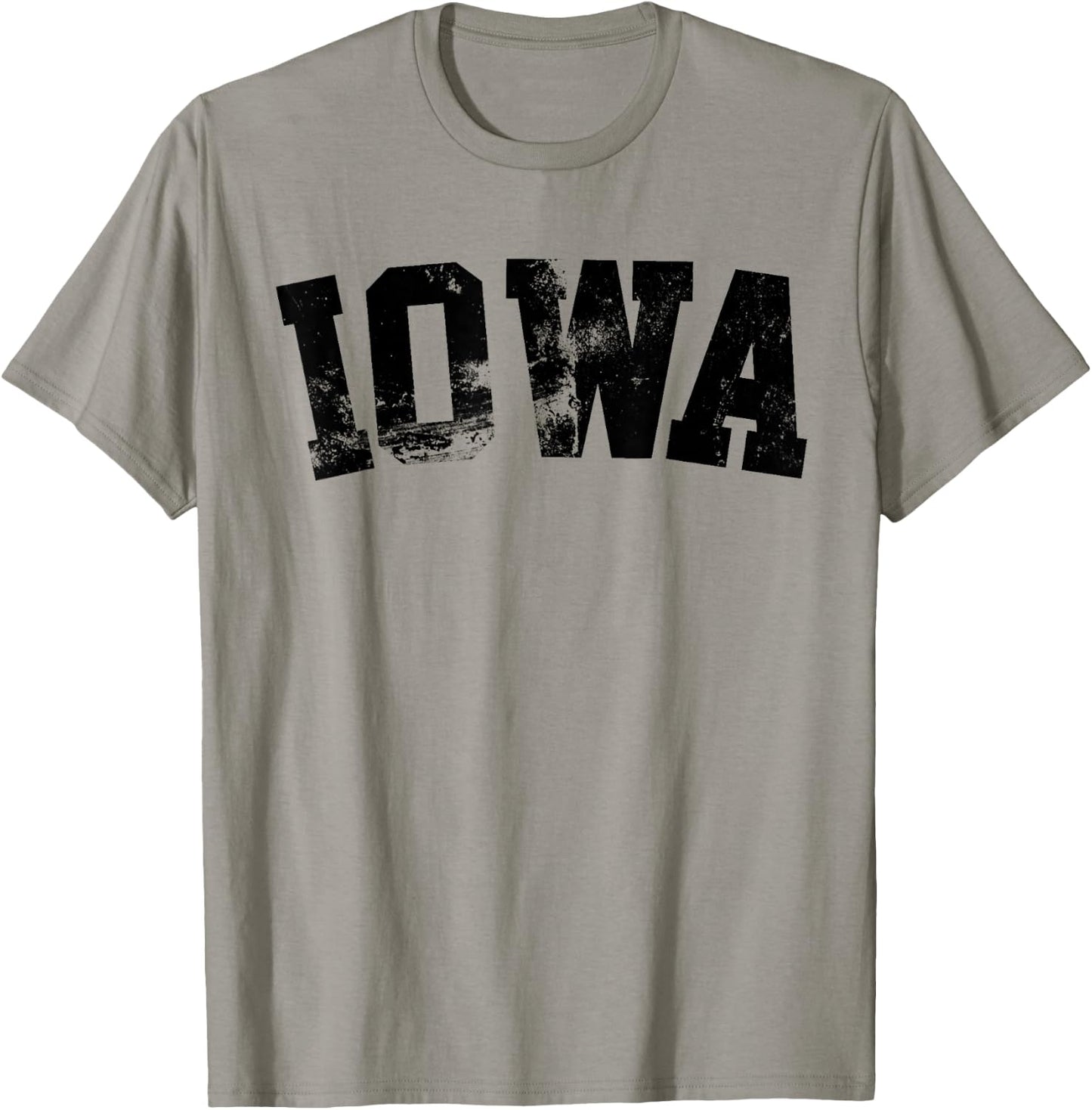 Retro Iowa Vintage Iowa Black Gold Iowa Throwback Design T-Shirt - T-Shirt | Sand
