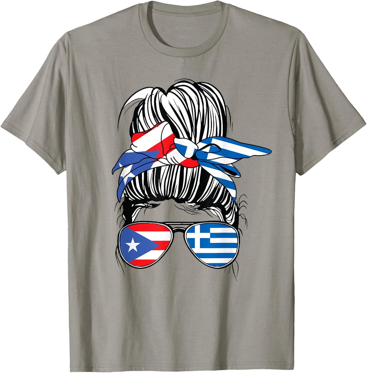 Puerto Rican Para Mujer Puerto Rico Women Greek Girl Greece T-Shirt - T-Shirt | Sand
