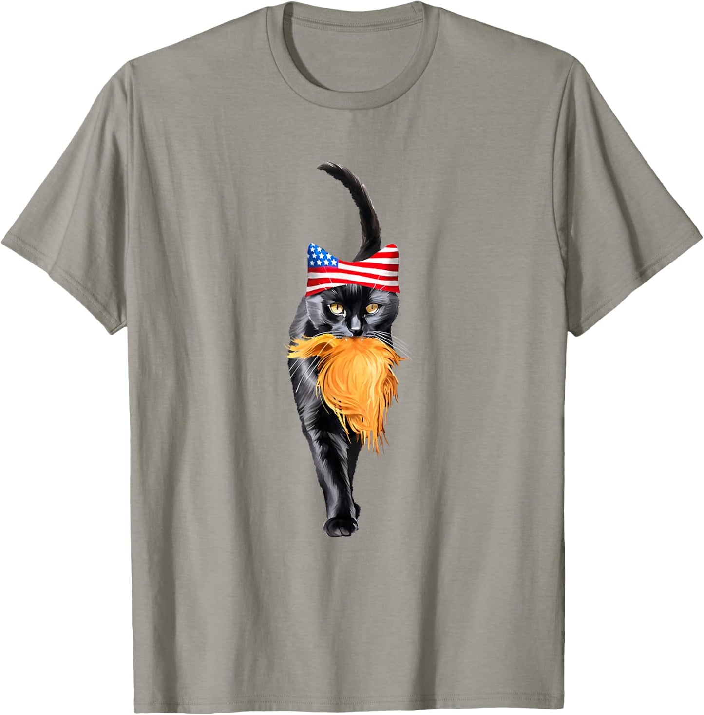 Funny Childless Cat Lady With Trump Hair Vote Kamala 2024 T-Shirt - T-Shirt | Sand