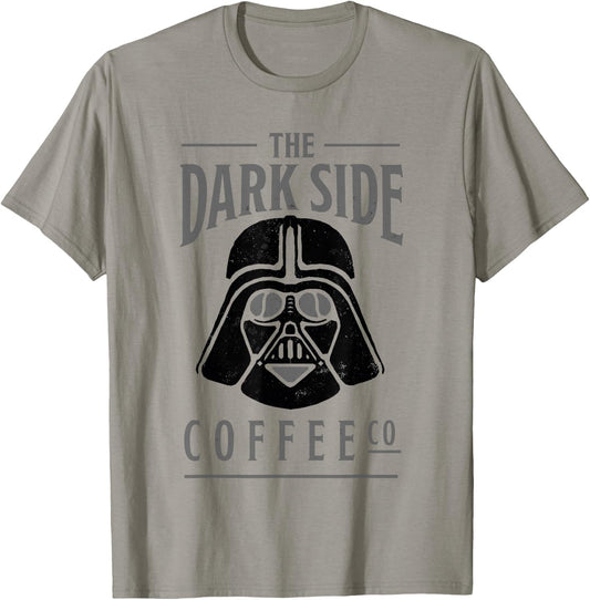 Star Wars Classic The Dark Side Coffee Co. Darth Vader Retro T-Shirt - T-Shirt | Sand