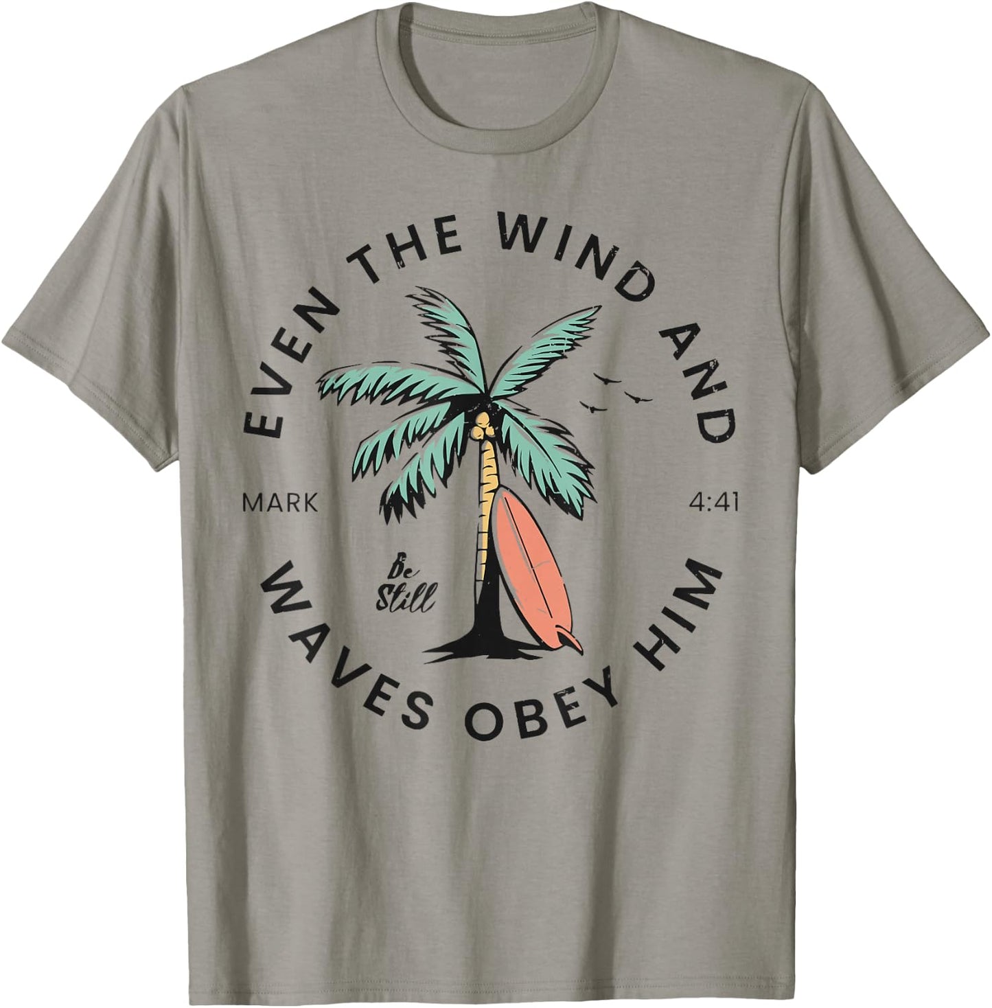 Retro Event The Wind And The Waves Christian Bible Beach T-Shirt - T-Shirt | Sand