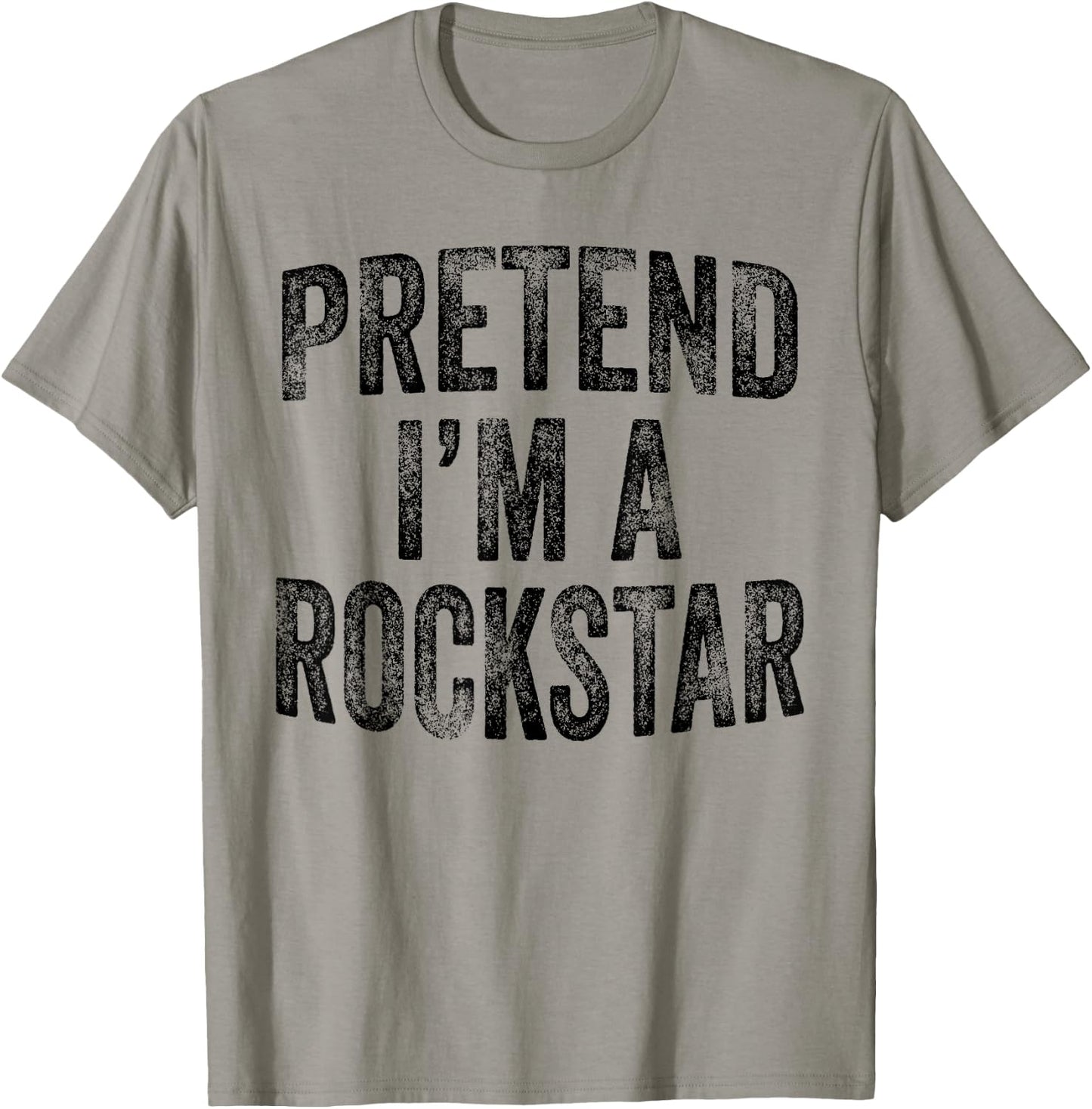 Pretend I'm A Rockstar Family Halloween Rock Star Costume T-Shirt - T-Shirt | Sand