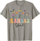 Kansas Girl Wildflower Groovy Kansas Lover T-Shirt - T-Shirt | Sand