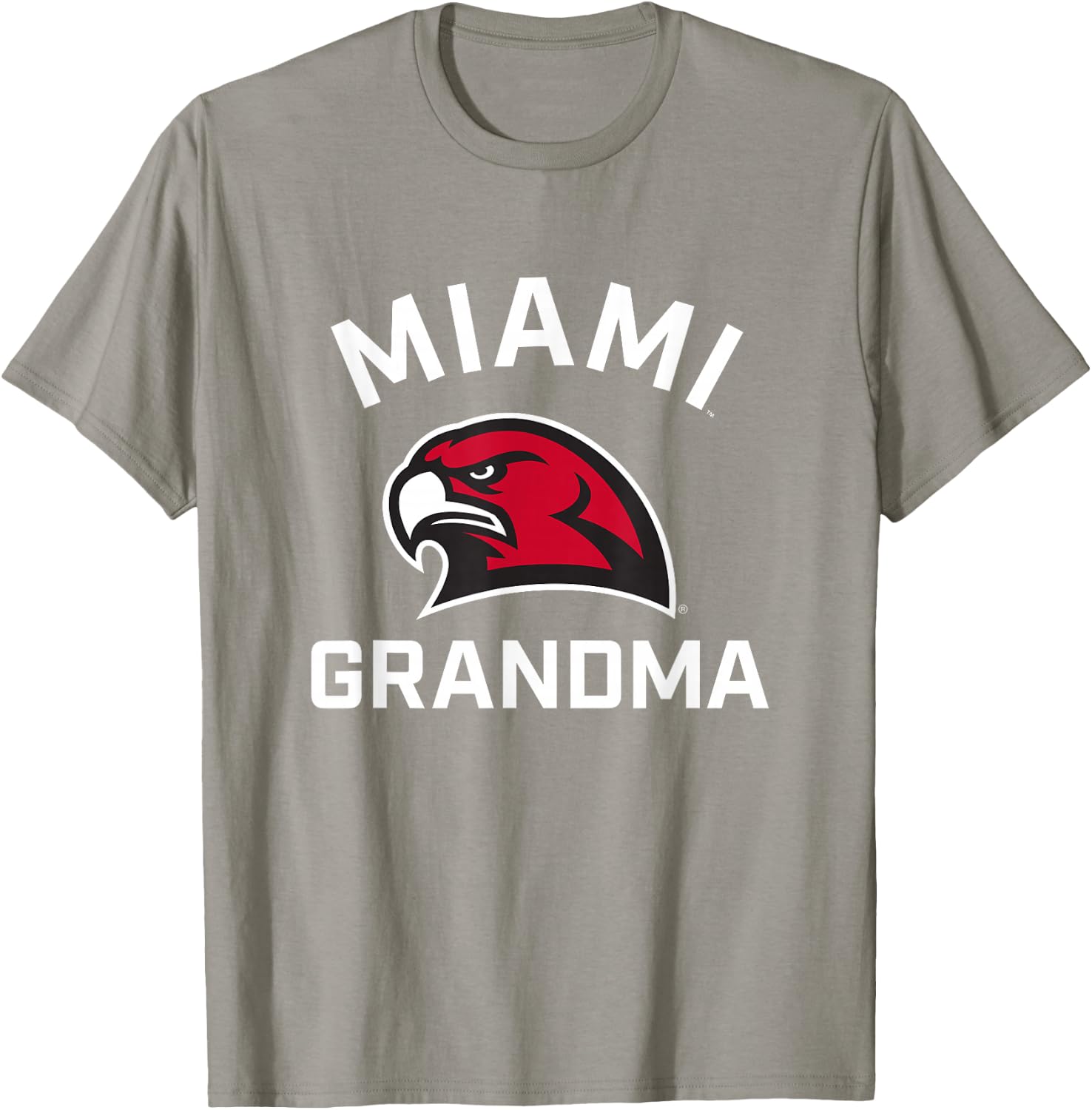 Miami University Ohio Redhawks Arched Grandma T-Shirt - T-Shirt | Sand