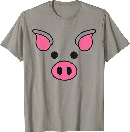 Pig Face Shirt Adult Kids Men Women Pig Face Costume T-Shirt - T-Shirt | Sand
