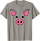 Pig Face Shirt Adult Kids Men Women Pig Face Costume T-Shirt - T-Shirt | Sand