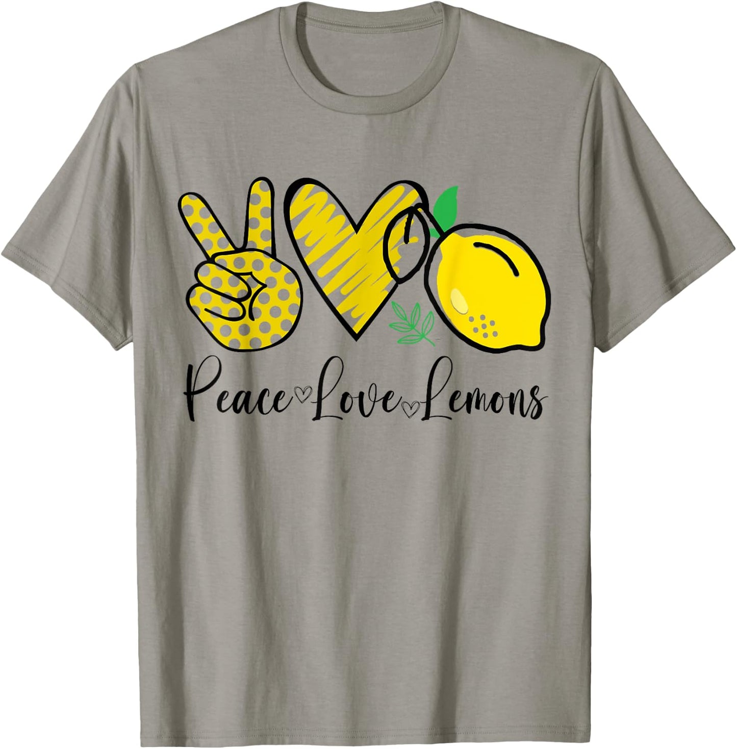 Peace Love Lemon Farmer Cocktails Lover Fruits Women T-Shirt - T-Shirt | Sand