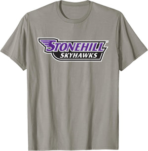 Stonehill College Skyhawks Text Logo T-Shirt - T-Shirt | Sand