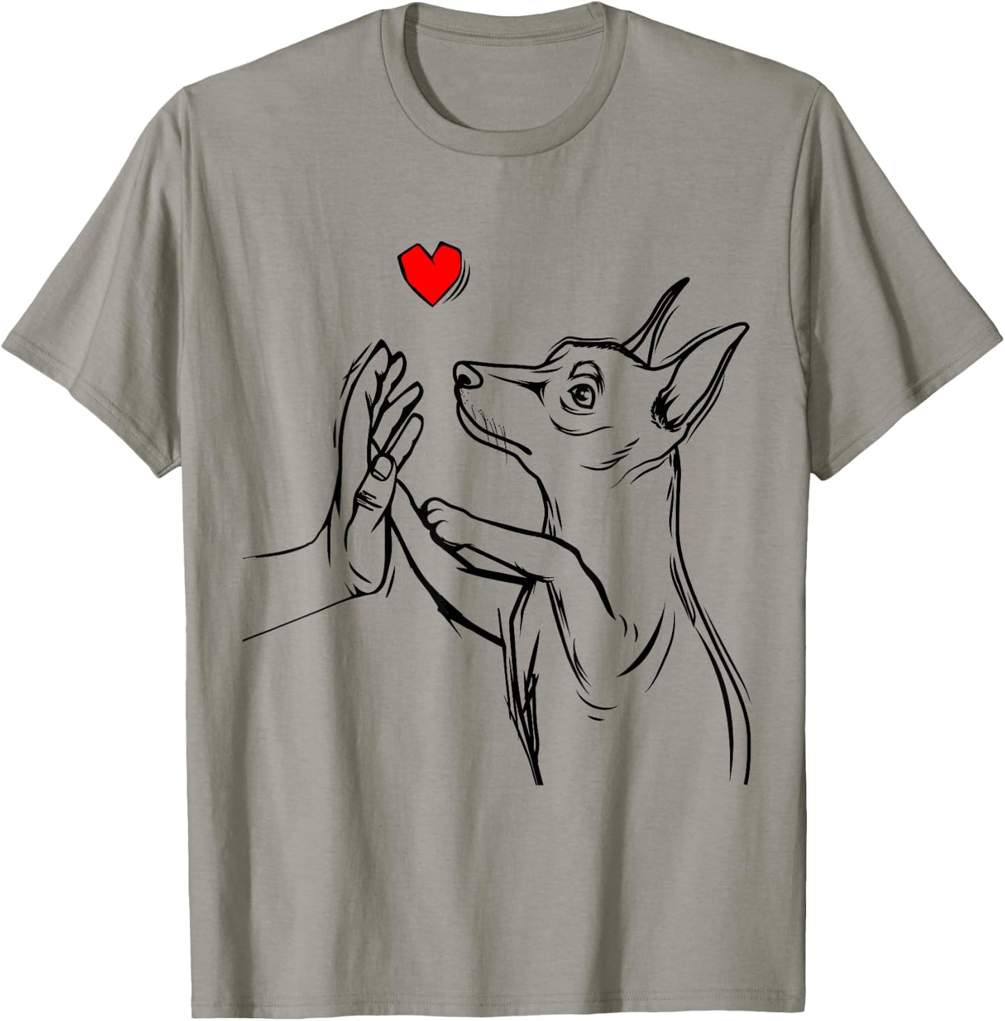 Min Pin Love Miniature Pinscher Dog Mom Women Girls T-Shirt - T-Shirt | Sand