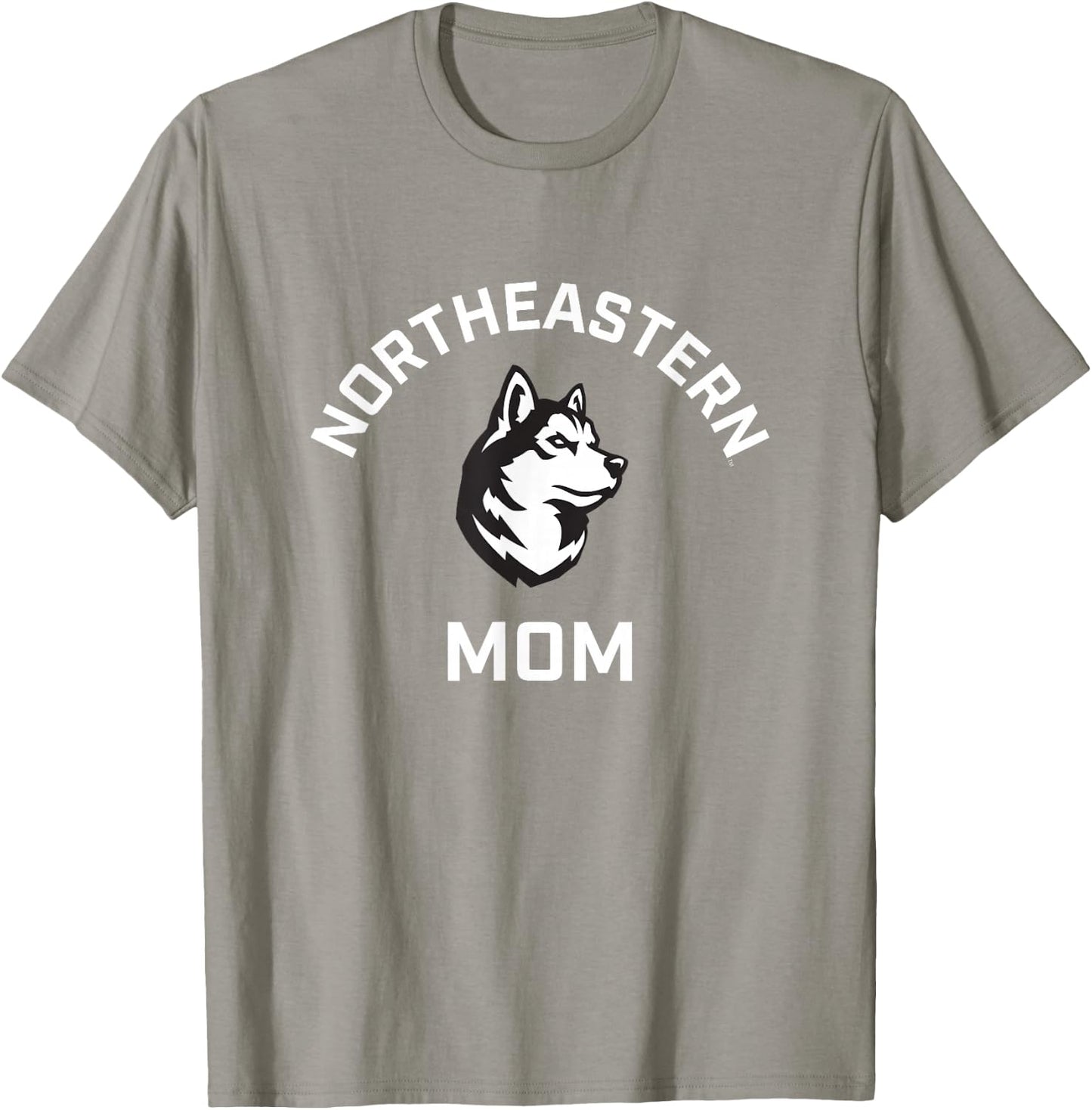 Campus Lab Northeastern University NEU Huskies Arched Mom , Small, Red T-Shirt - T-Shirt | Sand