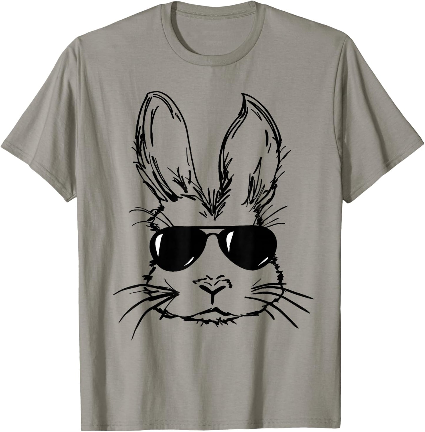 Funny Bunny Face With Sunglasses Easter Day Boy Men Kids T-Shirt - T-Shirt | Sand