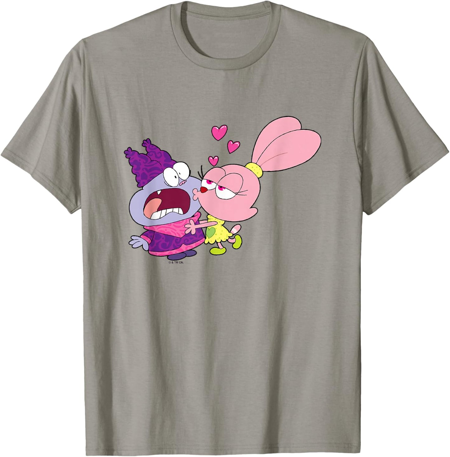 Chowder Valentine's Day Panini Kissing A Terrified Chowder T-Shirt - T-Shirt | Sand