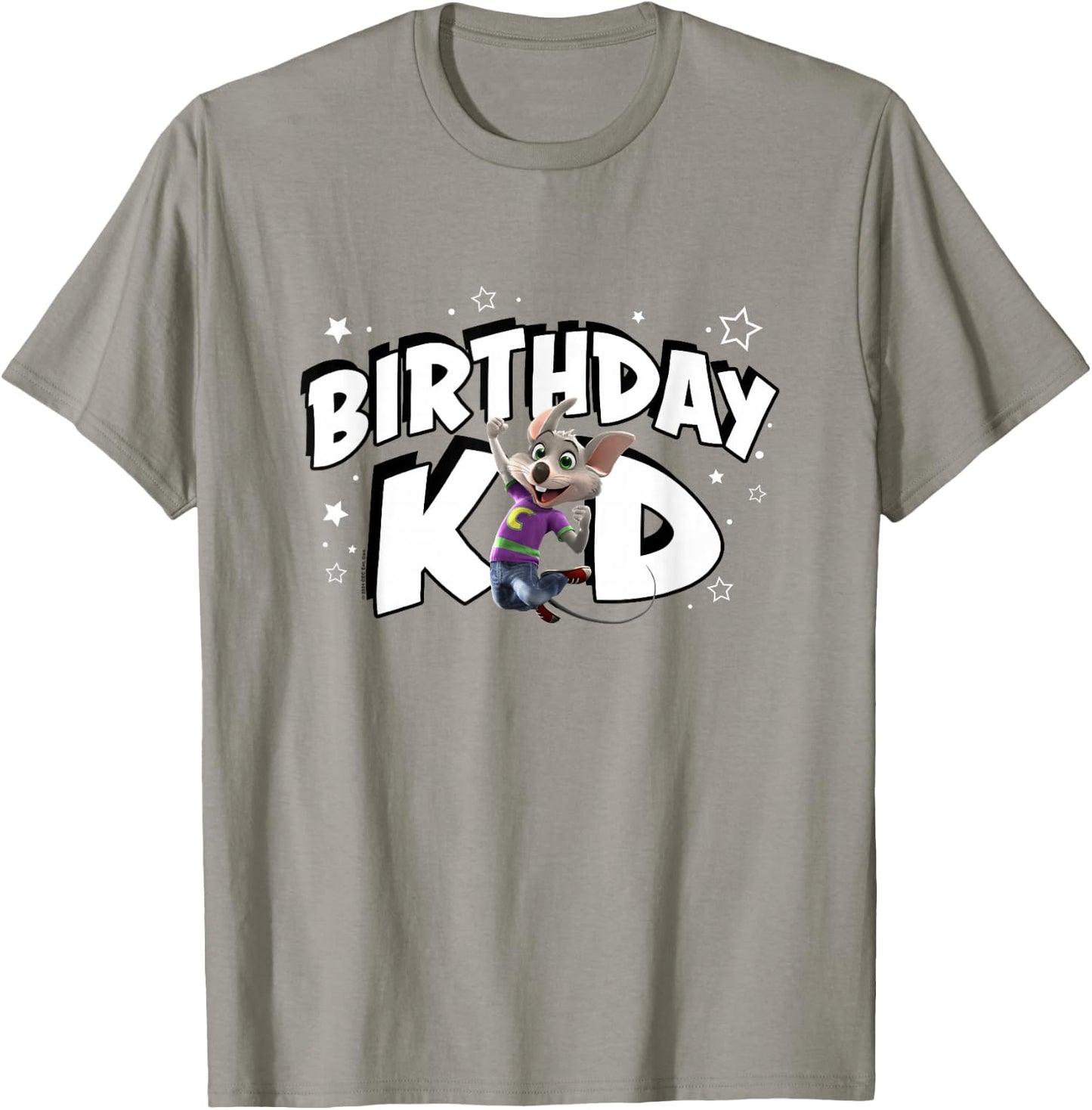 Chuck E. Cheese Birthday Kid Celebration Chuck Logo T-Shirt - T-Shirt | Sand