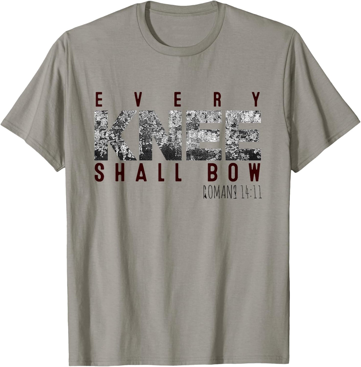 Every Knee Shall Bow Romans 1411 T-Shirt - T-Shirt | Sand