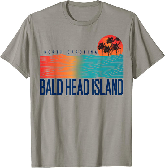 Bald Head Island Beach North Carolina Women Men Surfboarding T-Shirt - T-Shirt | Sand