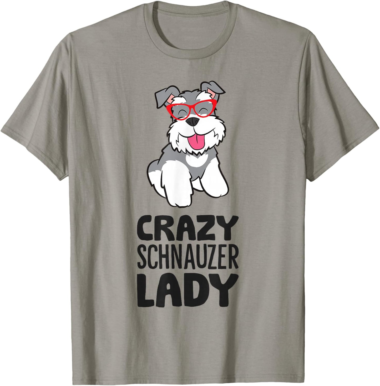 Crazy Schnauzer Lady Women Schnauzer Dog T-Shirt - T-Shirt | Sand