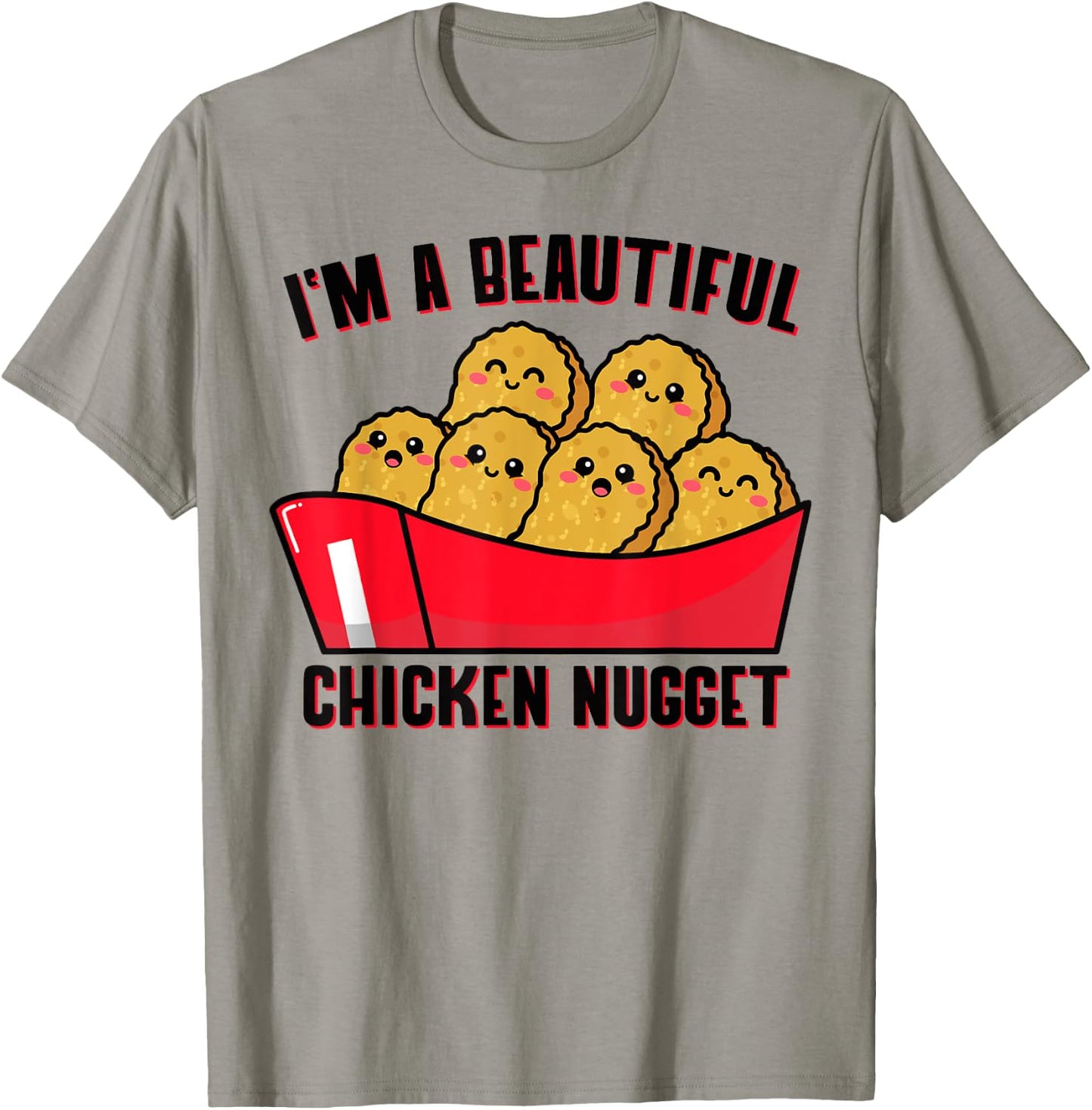 i'm a beautiful Chicken Nugget Costume kids Chicken T-Shirt - T-Shirt | Sand