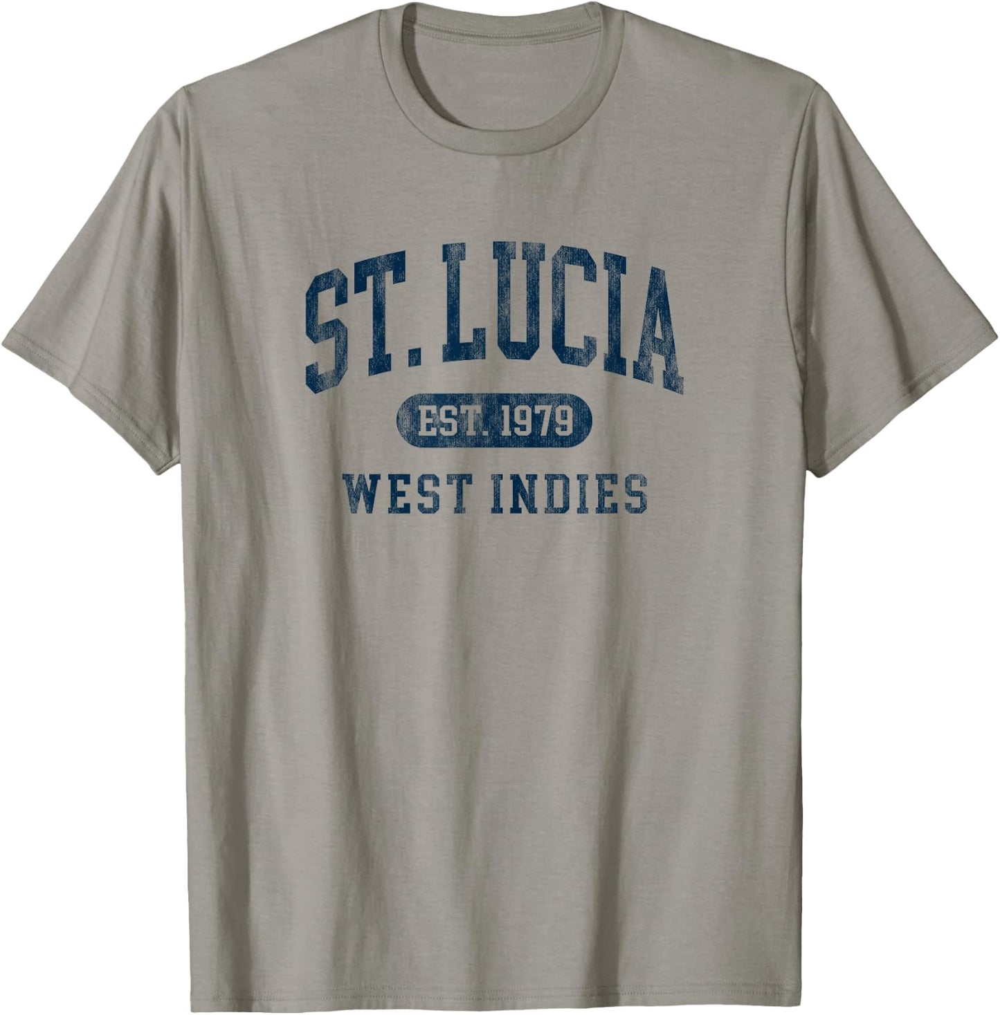 Vintage St Lucia Est 1979 Retro Kids Souvenir T-Shirt - T-Shirt | Sand